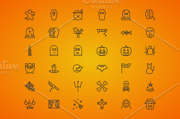 Halloween Icons in Graphics - product preview 1