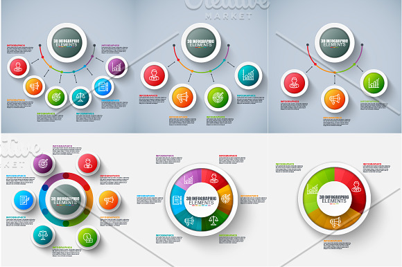 Set of Infographic Elements in Presentation Templates - product preview 1