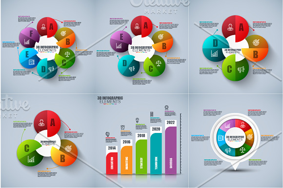 Set of Infographic Elements in Presentation Templates - product preview 2