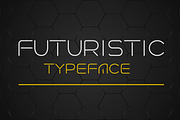 Futuristic linear style typeface.