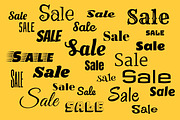 Sales background with black text