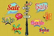 Sales background pole sign