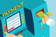 ATM terminal payment cash