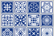 Tile patterns with flowers