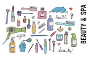 Beauty & Spa Doodle Clipart