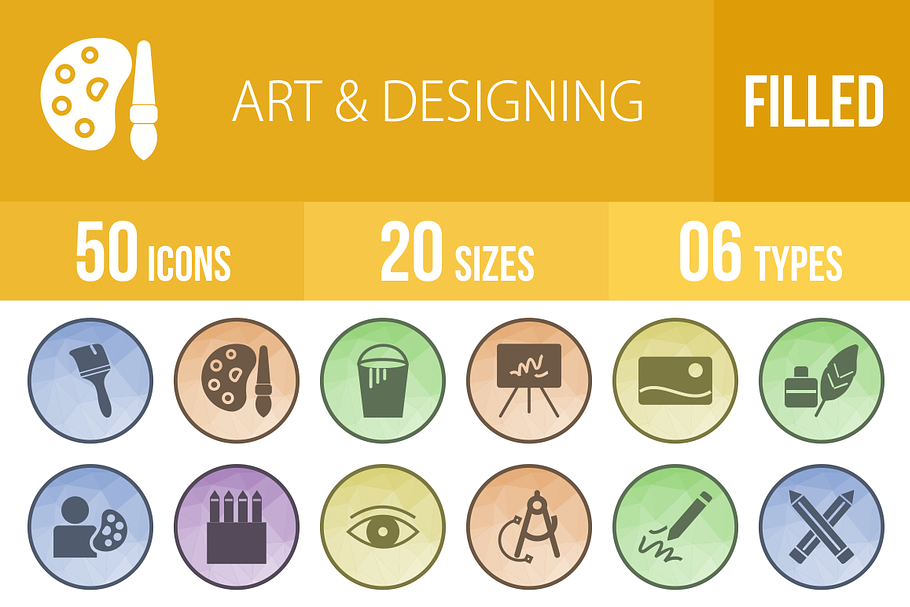 50 Art & Designing Low Poly Icons in Graphics - product preview 8