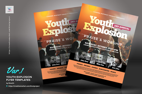 Youth Explosion Flyer Templates in Flyer Templates - product preview 1