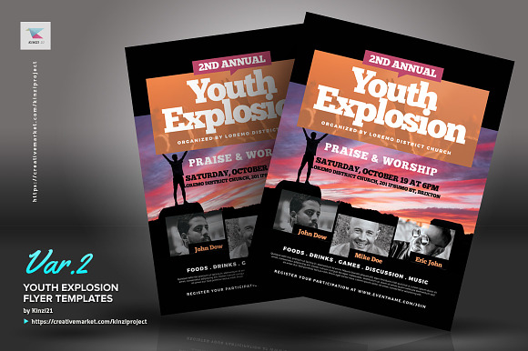 Youth Explosion Flyer Templates in Flyer Templates - product preview 2
