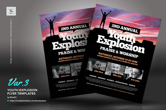 Youth Explosion Flyer Templates in Flyer Templates - product preview 3