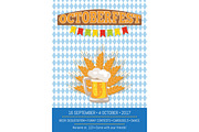 Octoberfest Creative Poster with Information Beer
