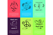 Set of Posters for International Peace Day