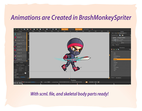 Ninja 2D Game Character Sprites in Illustrations - product preview 3