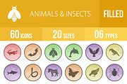 60 Animals & Insects Low Poly Icons