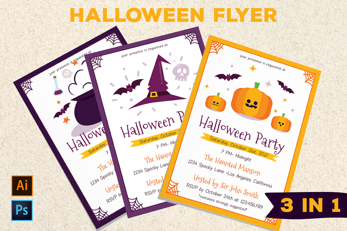 Halloween Party Poster Vol.01 in Flyer Templates - product preview 8