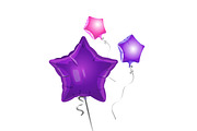Bunch of star shape balloons vector illustration of glittering airballs