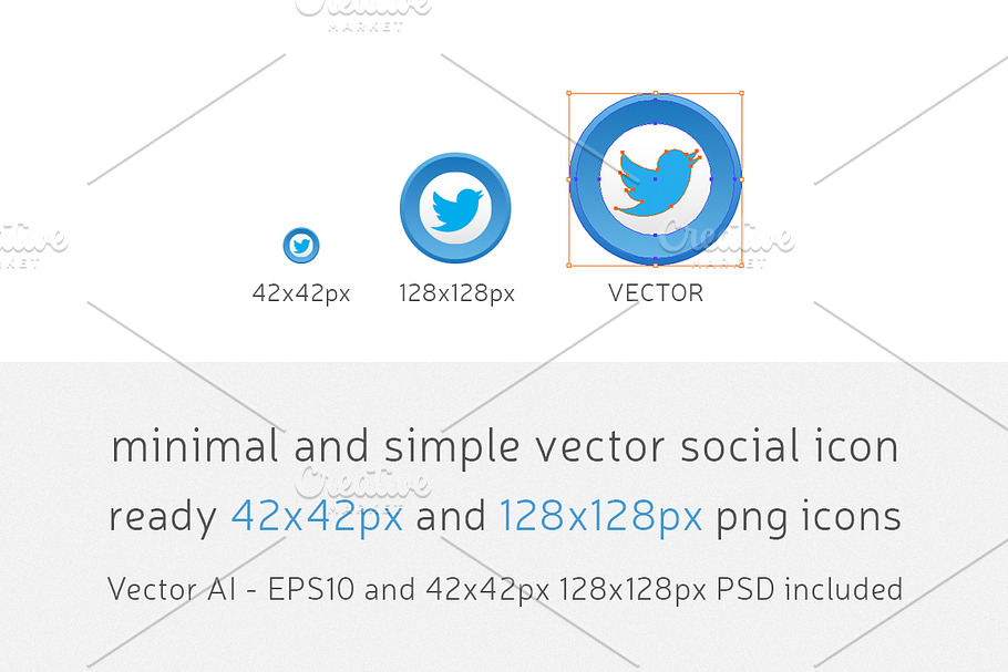 Minimal & Simple Vector Social Icons