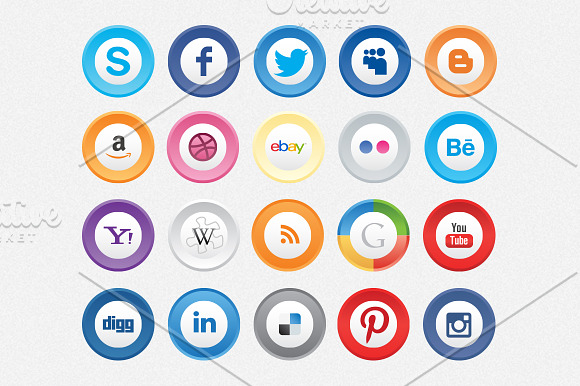 Minimal & Simple Vector Social Icons in Graphics - product preview 1