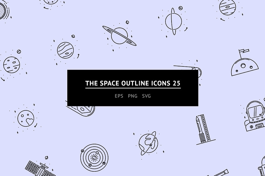 The Space Outline Icons 25 in Graphics - product preview 8