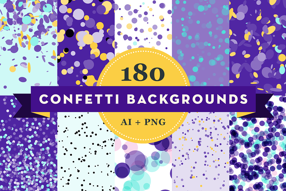 180 Confetti Dots Backgrounds in Patterns - product preview 8