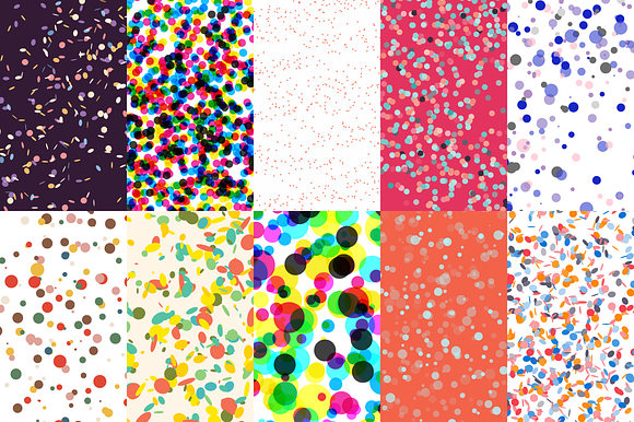 180 Confetti Dots Backgrounds in Patterns - product preview 7