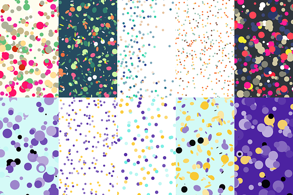 180 Confetti Dots Backgrounds in Patterns - product preview 18