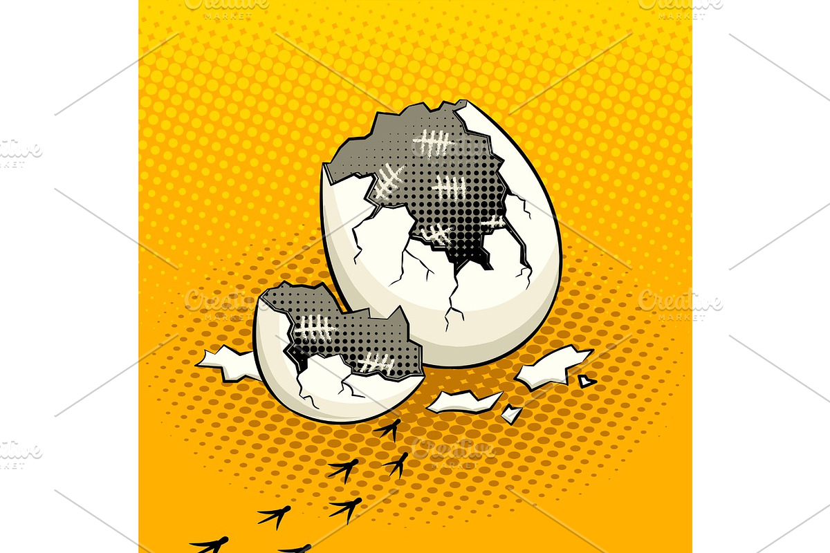 Eggshell with timestamps pop art vector in Illustrations - product preview 8