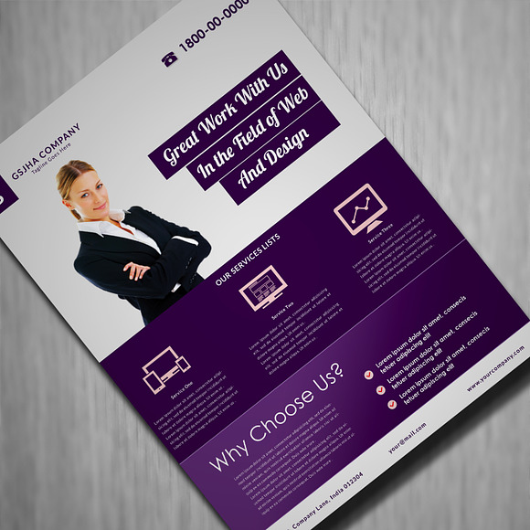 Flyer Mock-up Multipurpose in Print Mockups - product preview 2