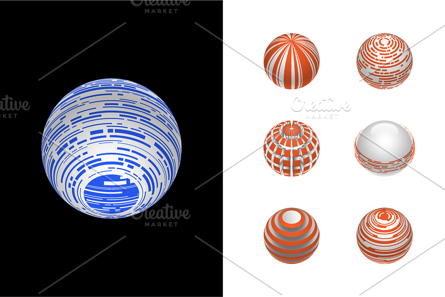 Sphere Logo Set 4 in Objects - product preview 8