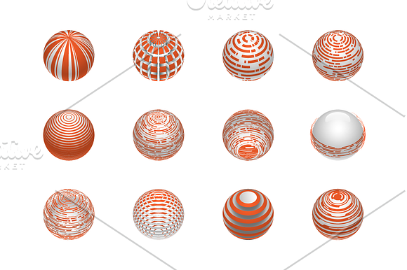 Sphere Logo Set 4 in Objects - product preview 1
