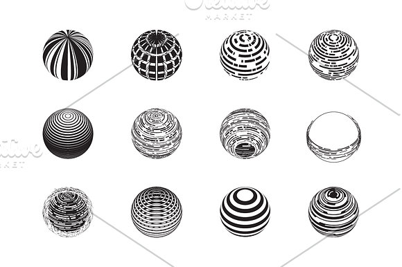 Sphere Logo Set 4 in Objects - product preview 4