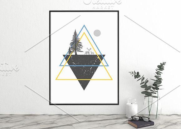 Vertical frame mockup - art display in Mockup Templates - product preview 1