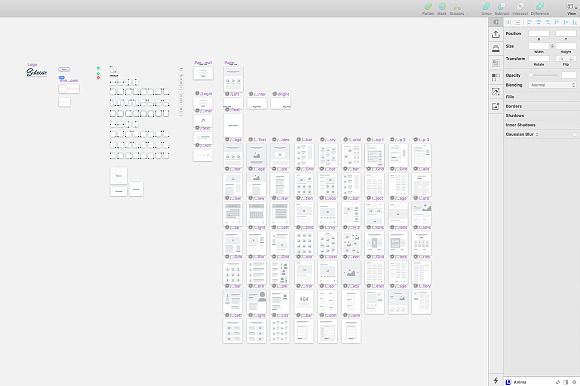 Sketch Sitemap + User Flow Template in Wireframe Kits - product preview 5