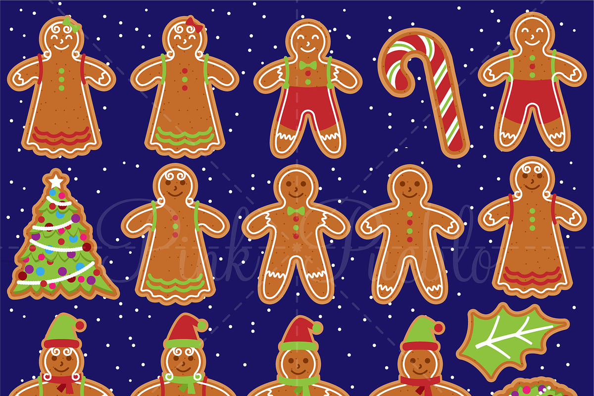 Gingerbread Man Clipart & Vectors in Illustrations - product preview 8