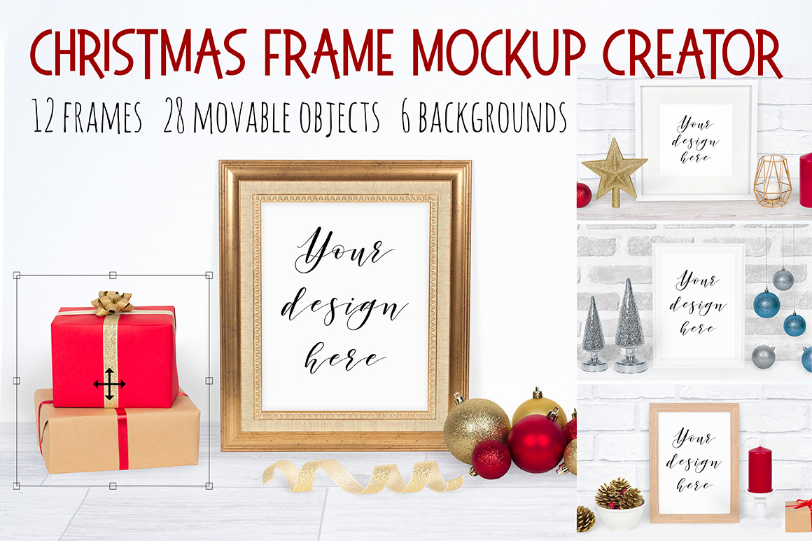Download Christmas Frame Mockup Creator Creative Daddy PSD Mockup Templates