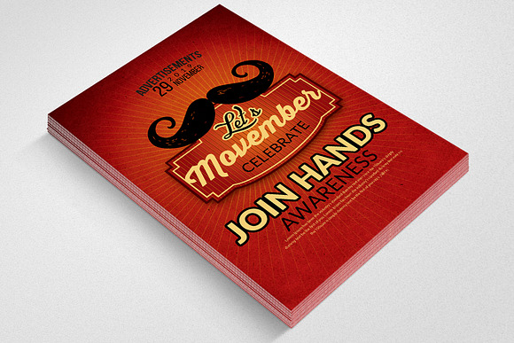 Mustache Movember Flyers in Flyer Templates - product preview 2