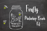 Firefly Mason Jar Photoshop Brushes