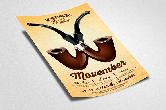 Grow Your Mustache Movember Flyer in Flyer Templates - product preview 1