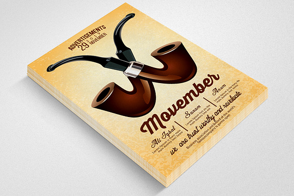 Grow Your Mustache Movember Flyer in Flyer Templates - product preview 2