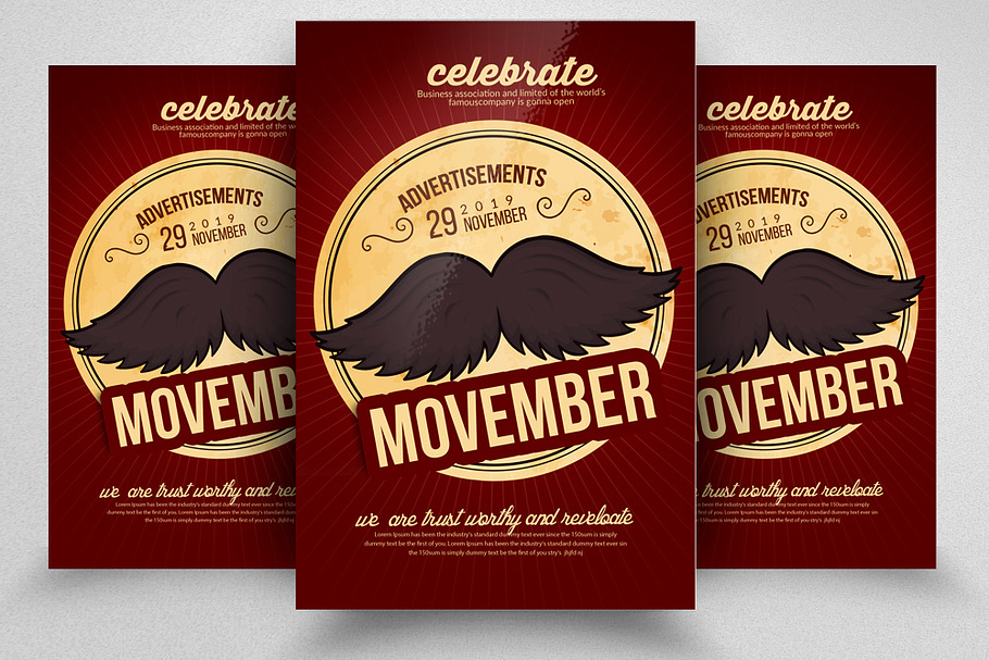 Movember Flyer Template in Flyer Templates - product preview 8