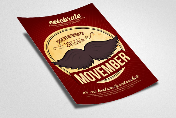 Movember Flyer Template in Flyer Templates - product preview 1