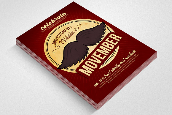 Movember Flyer Template in Flyer Templates - product preview 2