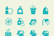Hygiene and cleaning icons
