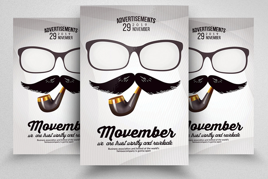 Grow Mustache Movember Flyer