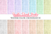 Watercolor Crosshatch digital paper