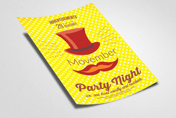 Grow Mustache Movember Flyer in Flyer Templates - product preview 1