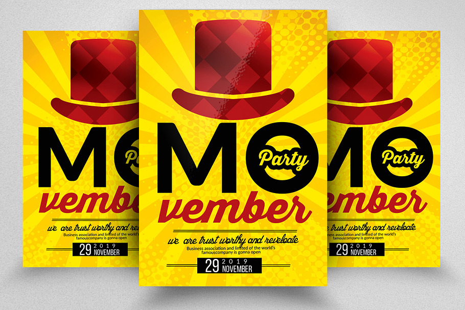 Grow Mustache Movember Flyer in Flyer Templates - product preview 8