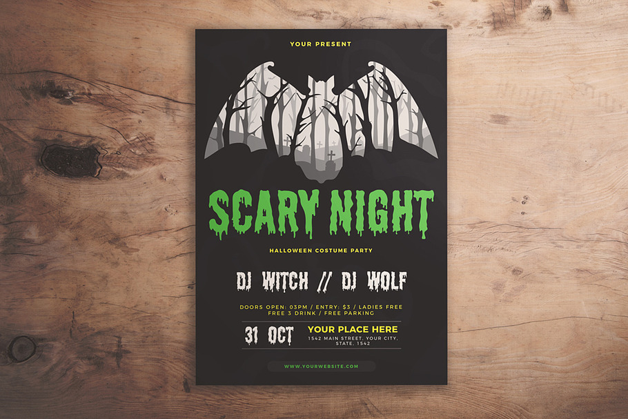 Scary Night Flyer in Flyer Templates - product preview 8
