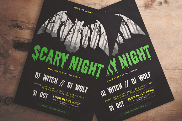 Scary Night Flyer in Flyer Templates - product preview 1