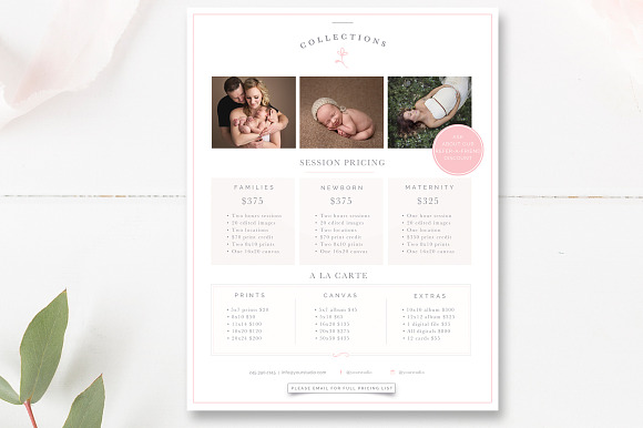 Photography Price List Template in Flyer Templates - product preview 1