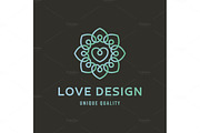 Sign of Love on wedding agency quality flat trend lustration
